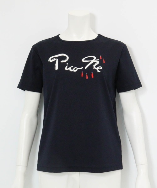 Picone CLUB(ピッコーネクラブ)の「コットン100%プリントプルオーバー(Tシャツ/カットソー・レディース・ネイビー/グレー/ホワイト/ピンク・13号/9号/11号)」の7枚目の写真