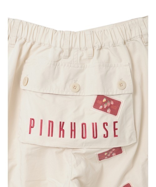PINK HOUSE（ピンクハウス）の「苺ブーケ刺繍カーゴパンツ（カーゴパンツ・レディース・アイボリー/ブルー/ピンク/グリーン/ブラック・LARGE/MEDIUM）」の19枚目の写真