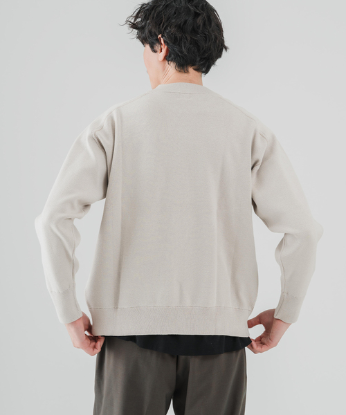 EDIFICE(エディフィス)の「スウェットライク トラックジャケット(ニット/セーター・メンズ・ベージュ/ネイビー/レッド・MEDIUM/LARGE)」の9枚目の写真