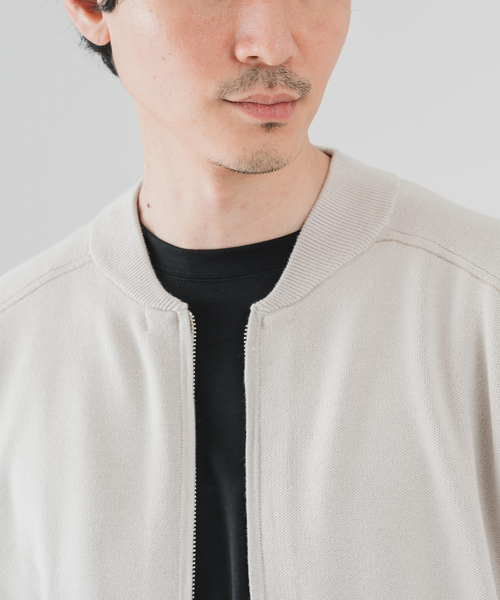 EDIFICE(エディフィス)の「スウェットライク トラックジャケット(ニット/セーター・メンズ・ベージュ/ネイビー/レッド・MEDIUM/LARGE)」の10枚目の写真