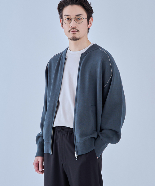 EDIFICE(エディフィス)の「スウェットライク トラックジャケット(ニット/セーター・メンズ・ベージュ/ネイビー/レッド・MEDIUM/LARGE)」の16枚目の写真