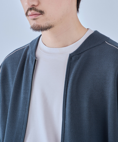 EDIFICE(エディフィス)の「スウェットライク トラックジャケット(ニット/セーター・メンズ・ベージュ/ネイビー/レッド・MEDIUM/LARGE)」の19枚目の写真