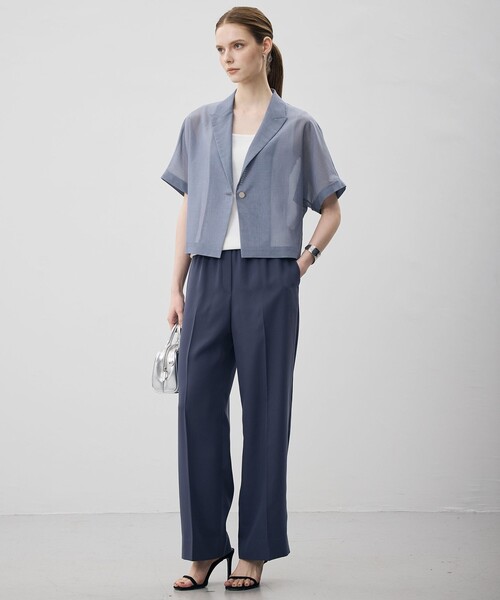 ICB(アイシービー)の「【CLASSY.掲載・新色追加・WEB限定カラーあり】FluidBackSatin ワイドパンツ(その他パンツ・レディース・グレー系/ネイビー系/サックスブルー系/ライトグレー系7/ブラック系/ブルー系/ダークグリーン系・46/44/42/40/48)」の20枚目の写真