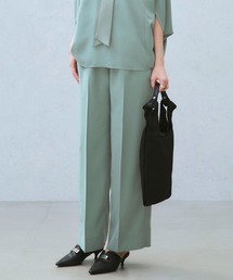 【CLASSY.掲載・新色追加・WEB限定カラーあり】FluidBackSatin ワイドパンツ