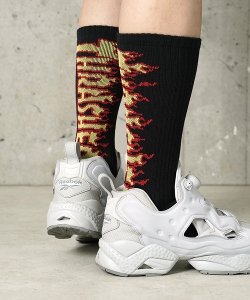THRASHER(スラッシャー)の「"02"≪THRASHER≫3足セット ジャガード クルーソックス(ソックス/靴下・メンズ・その他2/ブラック系2/その他1/ホワイト系2/ホワイト系1/ブラック系1・25~27cm)」の4枚目の写真