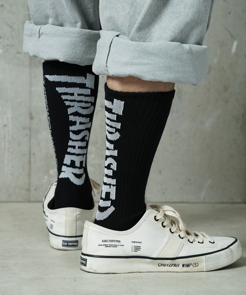 THRASHER(スラッシャー)の「"02"≪THRASHER≫3足セット ジャガード クルーソックス(ソックス/靴下・メンズ・その他2/ブラック系2/その他1/ホワイト系2/ホワイト系1・25~27cm)」の4枚目の写真
