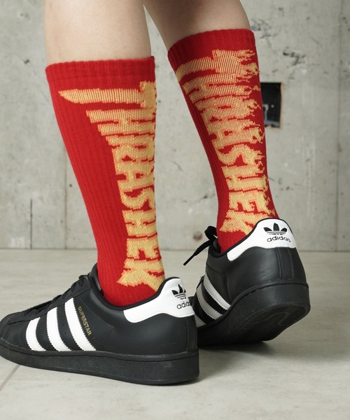 THRASHER(スラッシャー)の「"02"≪THRASHER≫3足セット ジャガード クルーソックス(ソックス/靴下・メンズ・その他2/ブラック系2/その他1/ホワイト系2/ホワイト系1・25~27cm)」の5枚目の写真