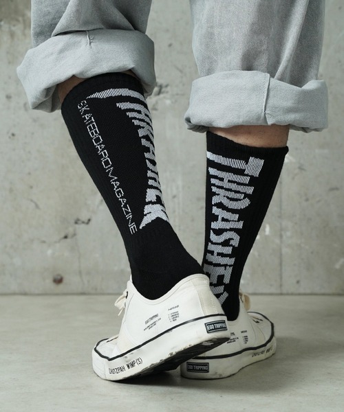 THRASHER(スラッシャー)の「"02"≪THRASHER≫3足セット ジャガード クルーソックス(ソックス/靴下・メンズ・その他2/ブラック系2/その他1/ホワイト系2/ホワイト系1・25~27cm)」の8枚目の写真