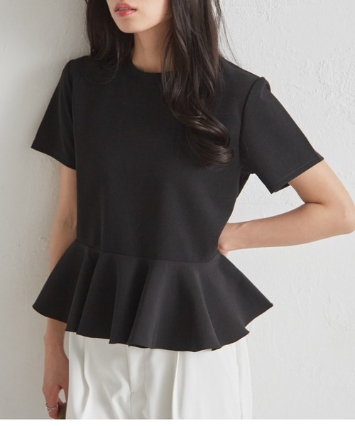 ご専用 大人気ペプラムTシャツ 36 ☆タイムセール☆ペプラムTシャツ/7days Style（V106936）|apres les