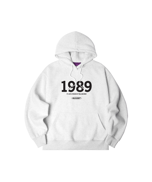 NUHABIT(ニューハビット)の「N/H 1989 LOGO オーバーサイズ 起毛 フードパーカー (SOH4-1NH7098)(パーカー・メンズ・ブラック/グレー/アイボリー/ネイビー/ライトグレー・LARGE/MEDIUM/X-LARGE)」の4枚目の写真