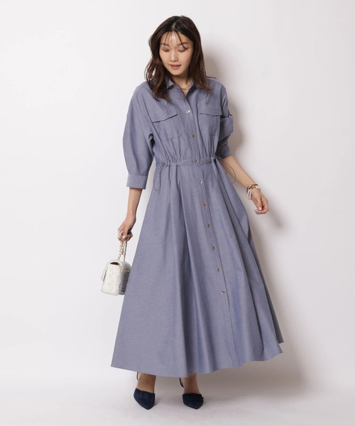 JUSGLITTY（ジャスグリッティー）の「ワークシャツワンピース（ワンピース・レディース・ブルー系その他3・2/1/0）」の3枚目の写真