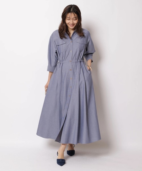 JUSGLITTY（ジャスグリッティー）の「ワークシャツワンピース（ワンピース・レディース・ブルー系その他3・2/1/0）」の6枚目の写真