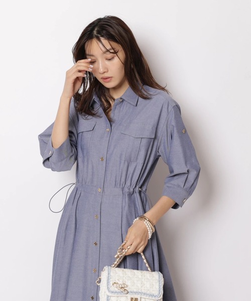 JUSGLITTY（ジャスグリッティー）の「ワークシャツワンピース（ワンピース・レディース・ブルー系その他3・2/1/0）」の8枚目の写真
