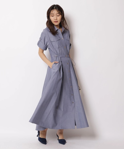 JUSGLITTY（ジャスグリッティー）の「ワークシャツワンピース（ワンピース・レディース・ブルー系その他3・2/1/0）」の10枚目の写真