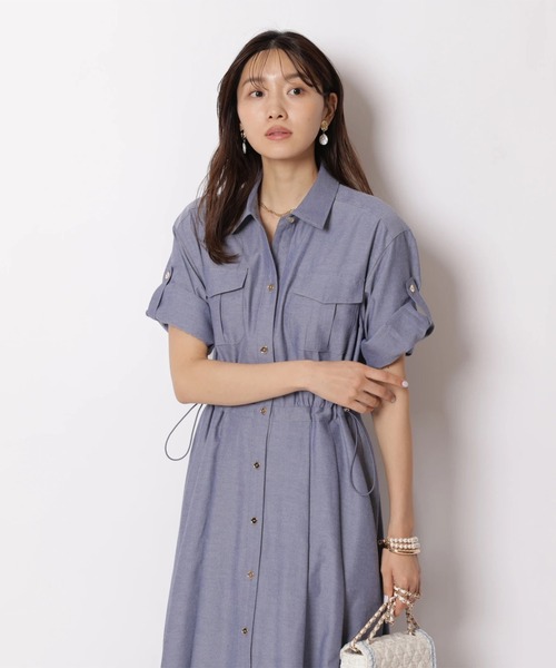 JUSGLITTY（ジャスグリッティー）の「ワークシャツワンピース（ワンピース・レディース・ブルー系その他3・2/1/0）」の14枚目の写真