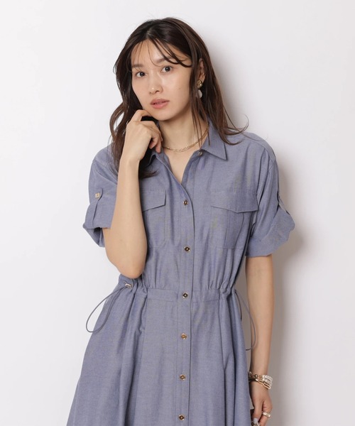 JUSGLITTY（ジャスグリッティー）の「ワークシャツワンピース（ワンピース・レディース・ブルー系その他3・2/1/0）」の16枚目の写真