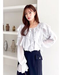 dazzlin | シアーウェーブフリルブラウス(シャツ/ブラウス)