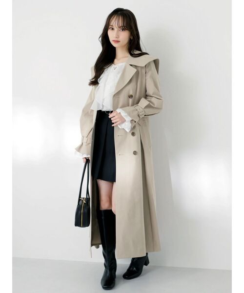 dazzlin（ダズリン）の「シアーウェーブフリルブラウス（シャツ/ブラウス・レディース・グレー/オフホワイト/オレンジ・FREE）」の19枚目の写真