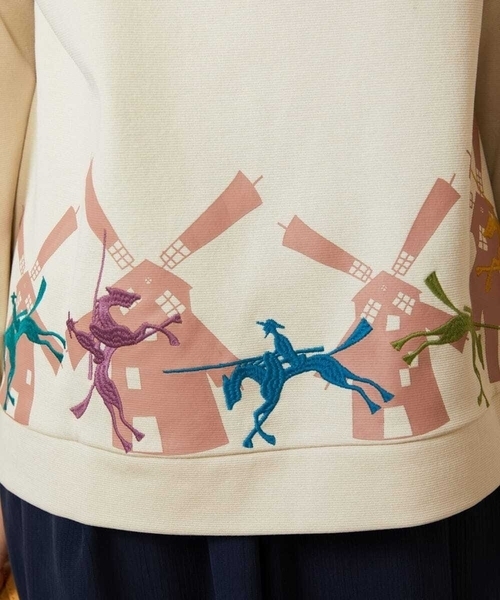 Jocomomola(ホコモモラ)の「Rebote シルケットフライスプリントカットソー(Tシャツ/カットソー・レディース・ネイビー/アイボリー・40)」の16枚目の写真