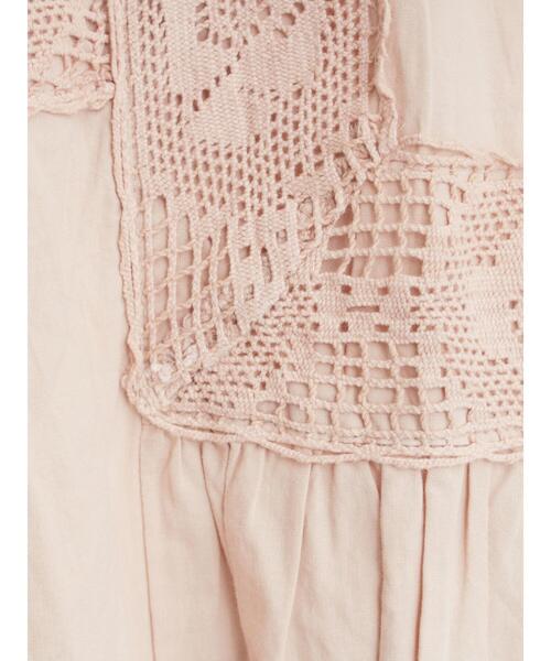 Samansa Mos2（サマンサ モスモス）の「ローズ柄レーススクエアネックワンピース（ワンピース・レディース・オフホワイト/ブラック/ピンク/レッド・M/S）」の8枚目の写真