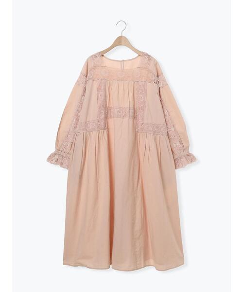 Samansa Mos2（サマンサ モスモス）の「ローズ柄レーススクエアネックワンピース（ワンピース・レディース・オフホワイト/ブラック/ピンク/レッド・M/S）」の11枚目の写真