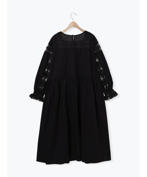 Samansa Mos2（サマンサ モスモス）の「ローズ柄レーススクエアネックワンピース（ワンピース・レディース・オフホワイト/ブラック/ピンク/レッド・M/S）」の14枚目の写真