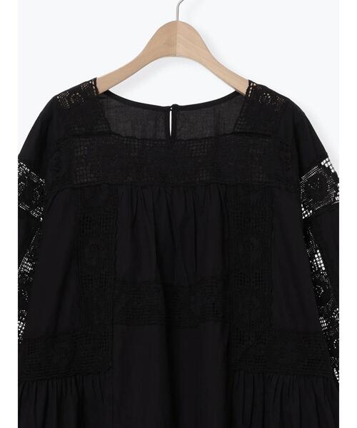 Samansa Mos2（サマンサ モスモス）の「ローズ柄レーススクエアネックワンピース（ワンピース・レディース・オフホワイト/ブラック/ピンク/レッド・M/S）」の15枚目の写真