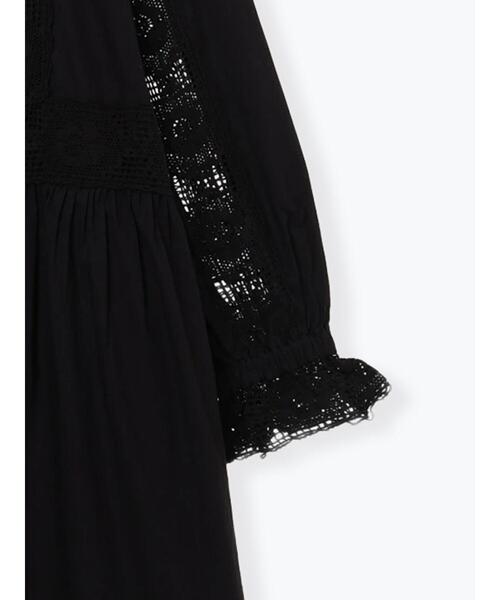 Samansa Mos2（サマンサ モスモス）の「ローズ柄レーススクエアネックワンピース（ワンピース・レディース・オフホワイト/ブラック/ピンク/レッド・M/S）」の16枚目の写真