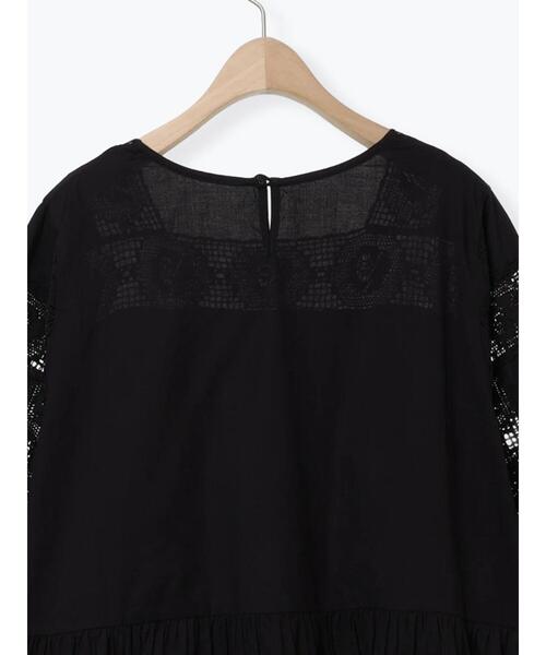 Samansa Mos2（サマンサ モスモス）の「ローズ柄レーススクエアネックワンピース（ワンピース・レディース・オフホワイト/ブラック/ピンク/レッド・M/S）」の18枚目の写真