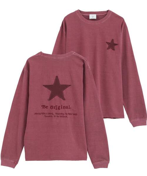 CONVERSE TOKYO(コンバーストウキョウ)の「STAR★ PATCH LETTERING LONGSLEEVE TEE(Tシャツ/カットソー・レディース・パープル/ネイビー/ライトグレー/ブラック・MEDIUM/SMALL)」の4枚目の写真