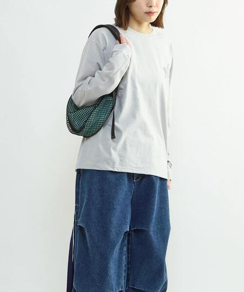 CONVERSE TOKYO(コンバーストウキョウ)の「STAR★ PATCH LETTERING LONGSLEEVE TEE(Tシャツ/カットソー・レディース・パープル/ネイビー/ライトグレー/ブラック・MEDIUM/SMALL)」の7枚目の写真