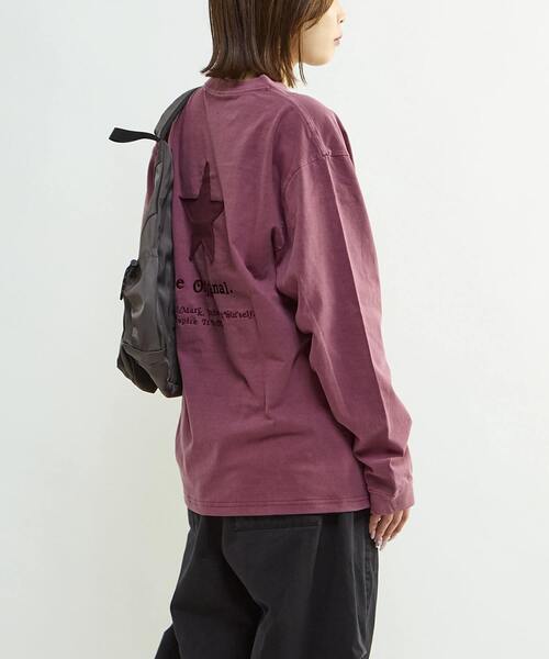 CONVERSE TOKYO(コンバーストウキョウ)の「STAR★ PATCH LETTERING LONGSLEEVE TEE(Tシャツ/カットソー・レディース・パープル/ネイビー/ライトグレー/ブラック・MEDIUM/SMALL)」の11枚目の写真