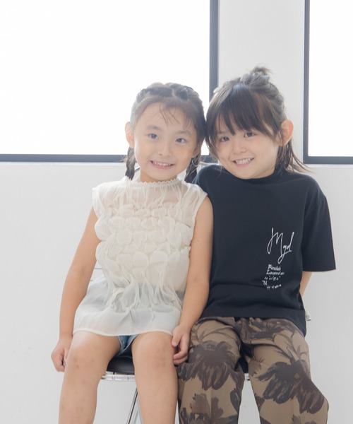 MAKE YOUR DAY（メイクユアデイ）の「キャミ付きシアーブラウス■80～140cm（シャツ/ブラウス・キッズ・アイボリー/ピンク・80/90/100/110/120/130/140）」の9枚目の写真