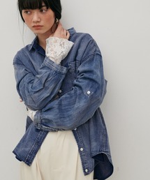 LARUTA | 【LARUTA】【夏も着れるデニム】デニム風加工シャツ(シャツ/ブラウス)
