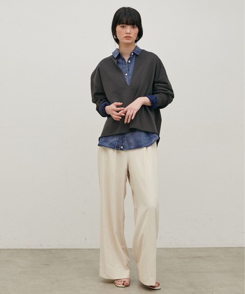 LARUTA（ラルータ）の「【LARUTA】【夏も着れるデニム】デニム風加工シャツ（シャツ/ブラウス・レディース・サックスブルー/ブルー・FREE）」の20枚目の写真