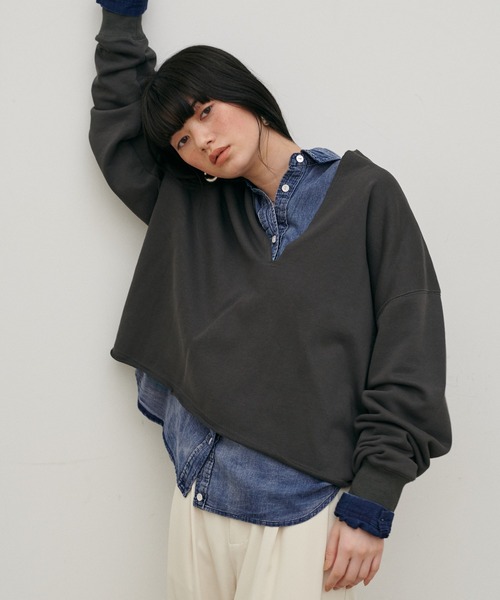 LARUTA（ラルータ）の「【LARUTA】【夏も着れるデニム】デニム風加工シャツ（シャツ/ブラウス・レディース・サックスブルー/ブルー・FREE）」の19枚目の写真