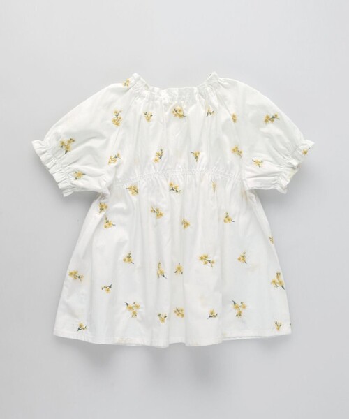 BRANSHES（ブランシェス）の「【おそろい】花刺しゅうブラウス（シャツ/ブラウス・キッズ・オフホワイト/ブルー・80/110/140/130/150/120/90/100）」の10枚目の写真