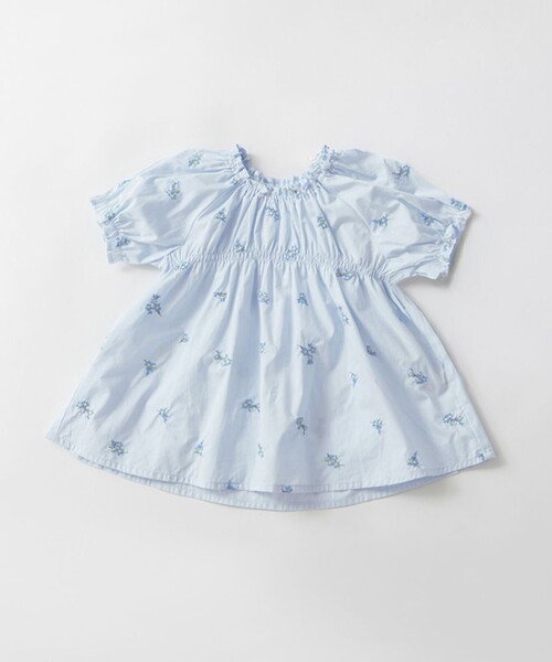 BRANSHES（ブランシェス）の「【おそろい】花刺しゅうブラウス（シャツ/ブラウス・キッズ・オフホワイト/ブルー・80/110/140/130/150/120/90/100）」の11枚目の写真