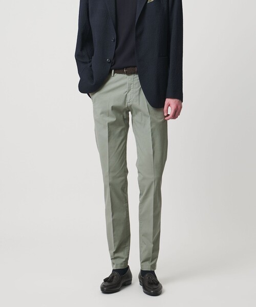 BRIGLIA 1949(ブリリア)の「【別注】<BRIGLIA 1949>ツイル ノープリーツ パンツ(チノパンツ・メンズ・オリーブ/オフホワイト/ネイビー・48/46/50)」の3枚目の写真