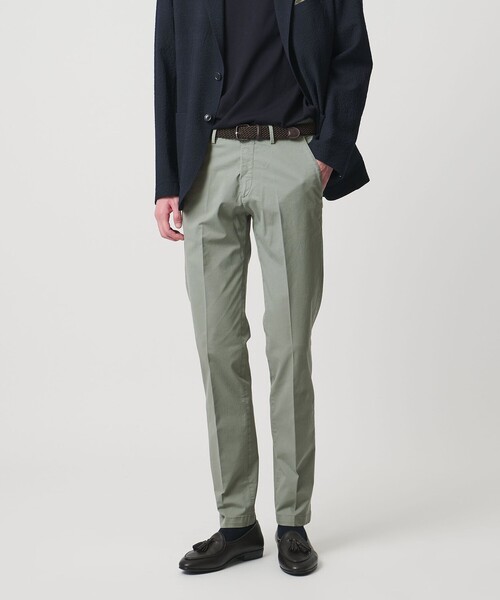 BRIGLIA 1949(ブリリア)の「【別注】<BRIGLIA 1949>ツイル ノープリーツ パンツ(チノパンツ・メンズ・オリーブ/オフホワイト/ネイビー・48/46/50)」の4枚目の写真