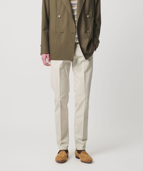 BRIGLIA 1949(ブリリア)の「【別注】<BRIGLIA 1949>ツイル ノープリーツ パンツ(チノパンツ・メンズ・オリーブ/オフホワイト/ネイビー・48/46/50)」の6枚目の写真