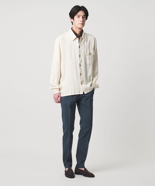 BRIGLIA 1949(ブリリア)の「【別注】<BRIGLIA 1949>ツイル ノープリーツ パンツ(チノパンツ・メンズ・オリーブ/オフホワイト/ネイビー・48/46/50)」の9枚目の写真