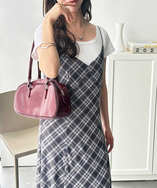 GeeRA（ジーラ）の「シアーチェックマーメイド風キャミワンピース（ワンピース・レディース・ブラック/ネイビー・MEDIUM/LARGE/X-LARGE）」の17枚目の写真