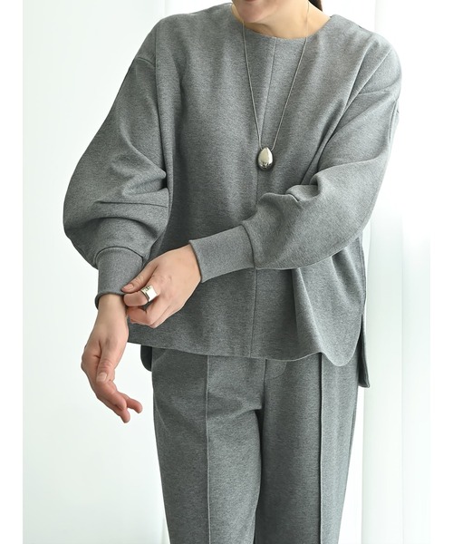 Brown&Street(ブラウンアンドストリート)の「ひょうたんポンチトップス(スウェット・レディース・ブラック/ヘザーグレー・FREE)」の17枚目の写真