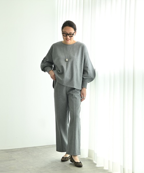 Brown&Street(ブラウンアンドストリート)の「ひょうたんポンチトップス(スウェット・レディース・ブラック/ヘザーグレー・FREE)」の18枚目の写真