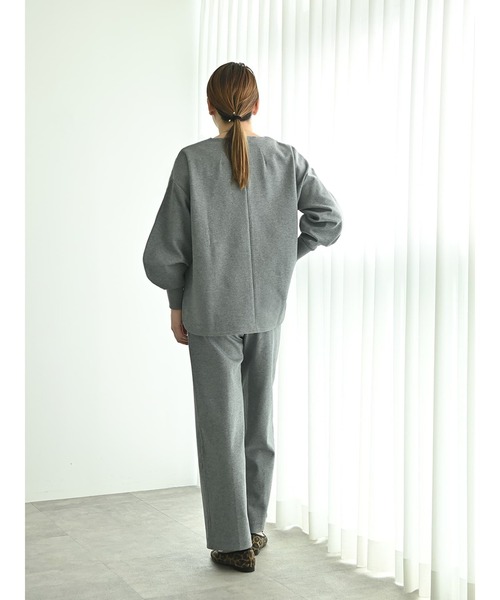 Brown&Street(ブラウンアンドストリート)の「ひょうたんポンチトップス(スウェット・レディース・ブラック/ヘザーグレー・FREE)」の19枚目の写真