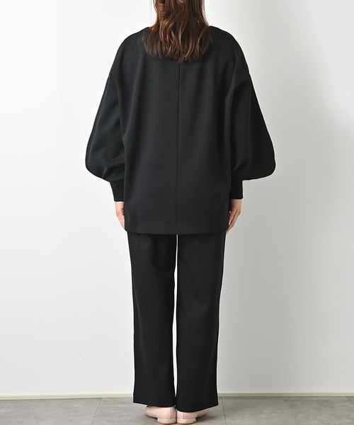Brown&Street(ブラウンアンドストリート)の「ひょうたんポンチトップス(スウェット・レディース・ブラック/ヘザーグレー・FREE)」の6枚目の写真