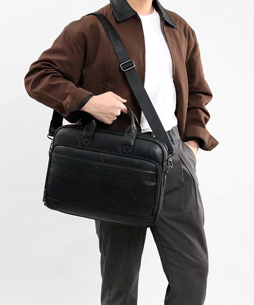 CALIFORNIA OUTFITTERS(カリフォルニア アウトフィッターズ)の「2C63-KR レザー調 2WAYビジネスバッグ(ビジネスバッグ・メンズ・ブラウン/ブラック・ONESIZE)」の11枚目の写真