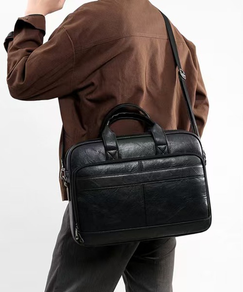 CALIFORNIA OUTFITTERS(カリフォルニア アウトフィッターズ)の「2C63-KR レザー調 2WAYビジネスバッグ(ビジネスバッグ・メンズ・ブラウン/ブラック・ONESIZE)」の10枚目の写真