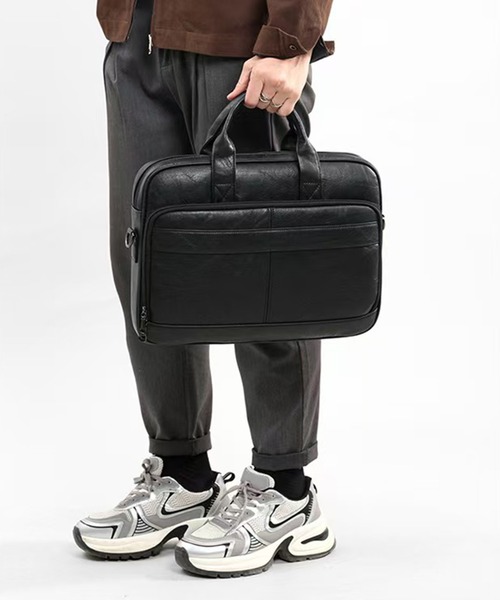 CALIFORNIA OUTFITTERS(カリフォルニア アウトフィッターズ)の「2C63-KR レザー調 2WAYビジネスバッグ(ビジネスバッグ・メンズ・ブラウン/ブラック・ONESIZE)」の12枚目の写真
